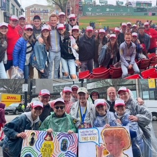 RED Hare Running / WHITE & BLUE Hair Cheering: A Very Special Patriots’ Day